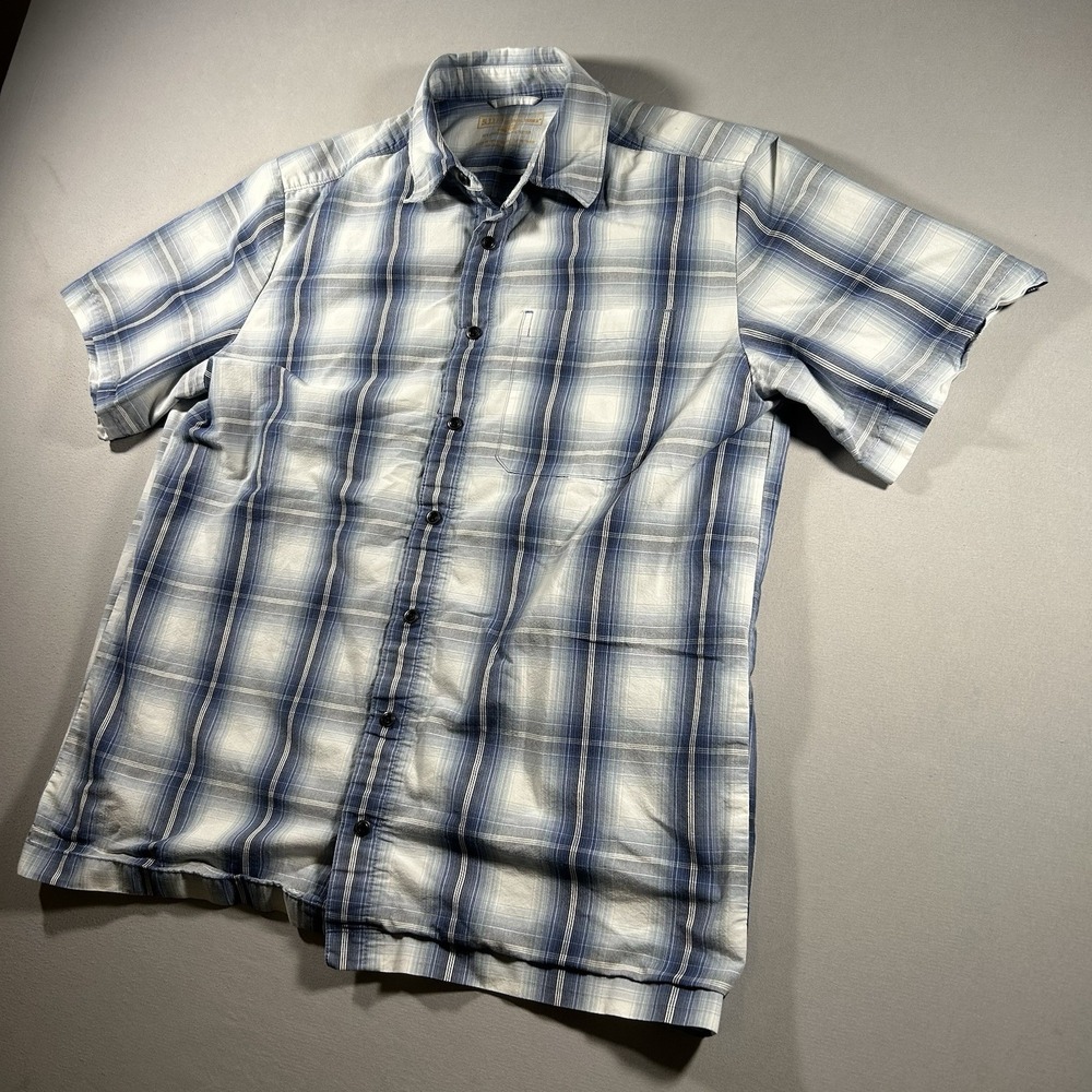 5.11 Tactical Series Men's Medium Blue Plaid Short Sleeve Button Shirt - Picture 2 of 6